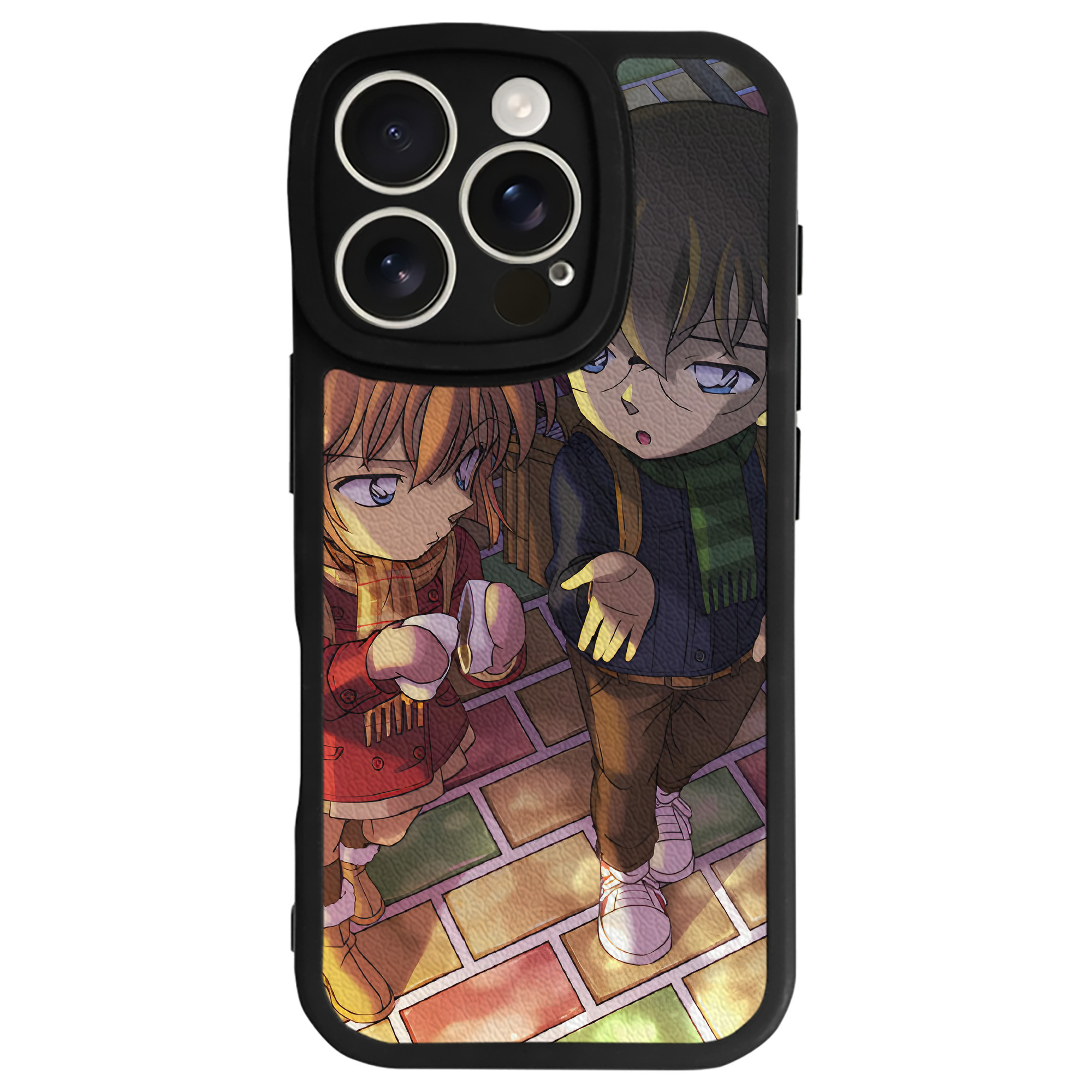 （画像用） 名探偵コナン Detective Conan 【iPhone 16シリーズ対応】シリコンスマホケース（レザー調） 材質：シリコン
